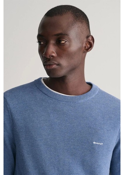 Erkek Mavi Regular Fit Kazak