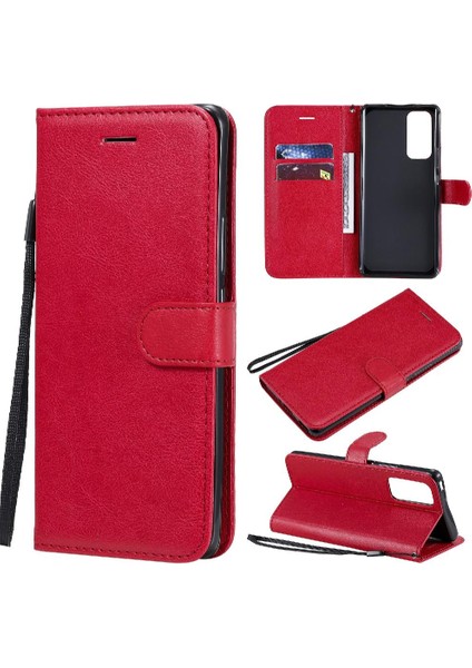 Kart Yuvası Klasik Düz Renk Yüksek Kalite ile Onur 30 Pro Için Flip Case (Yurt Dışından)