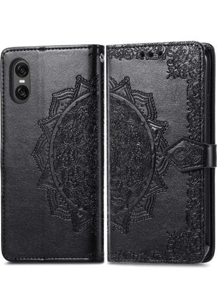 Sony Xperia 10 Vı Flip Kapak Için Flip Case Deri Kılıf Basit Iş (Yurt Dışından)