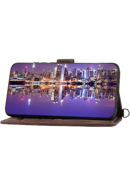 Xiaomi Poco C40 Darbeye Kabartmalı Bileklik Çoklu Kart Için Flip Case (Yurt Dışından)