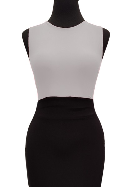 Sırtı Açık Bağlamalı Beyzaz Crop Top, Parti, Dans, Tango Bluzu