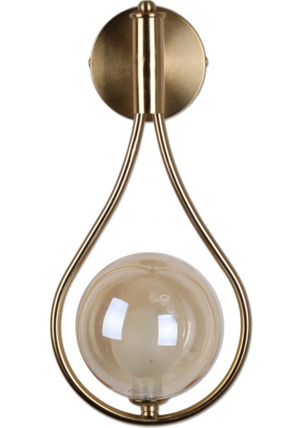 Bubble Lamp Damla Model Bal Renk Kaplamalı Camlı Aplik (Ampul Dahil)