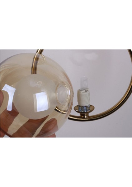 Bubble Lamp Damla Model Bal Renk Kaplamalı Camlı Aplik (Ampul Dahil)