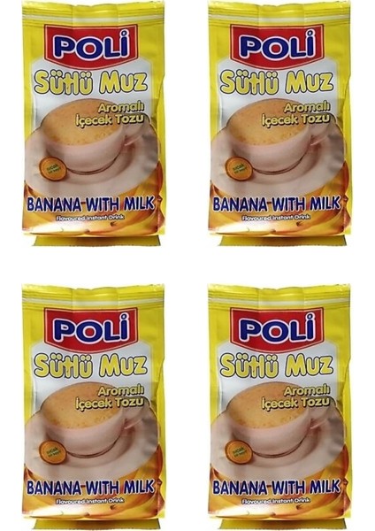 Toz Içecek Sütlü Muz 250 gr x 4 Adet