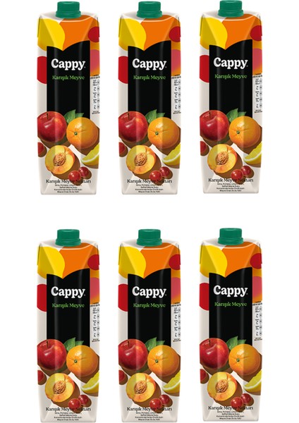 Bahçe Karışık Meyve Nektarı 1 lt x 6 Adet