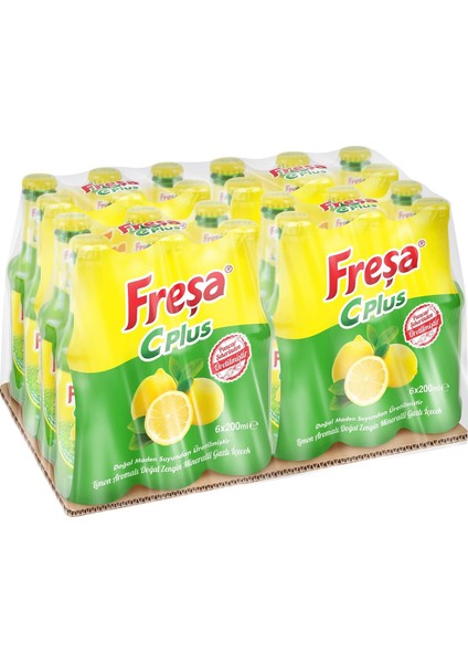 C Plus Limon Aromalı Maden Suyu 200 ml x 24 Adet