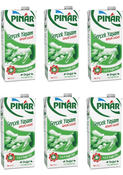 %2,5 Yağlı Süt 1 lt x 6 Adet