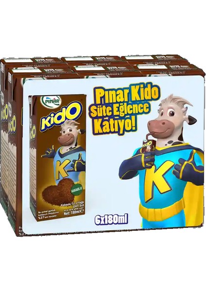 Kido Kakaolu Süt 180 ml x 6 Adet