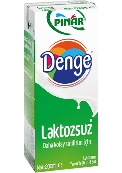 Denge Laktozsuz Süt 200 ml x 6 Adet