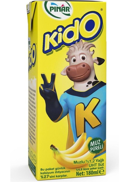 Kido Muzlu Süt 180 ml x 24 Adet