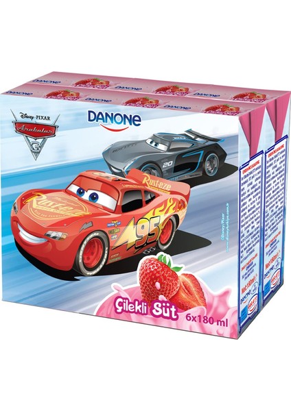 Disney Çilekli Süt 180 ml x 6 Adet