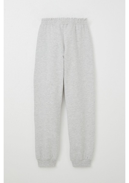 Kız Çocuk Eşofman Takım Lig Temalı Ön Kısmı V Dikişli 5-10 Yaş, Açık Gri Melanj indirimleri