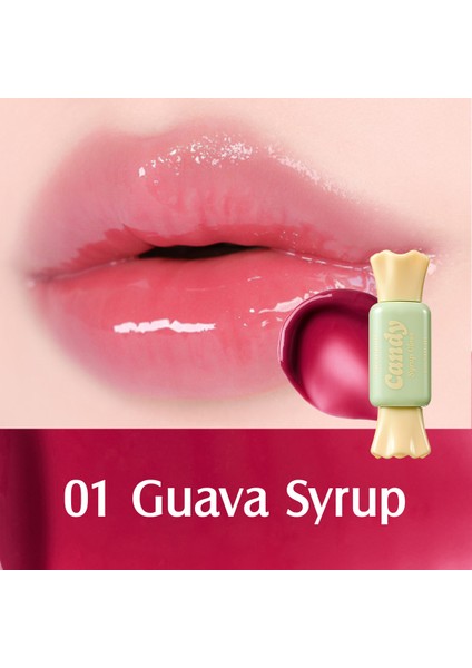 Saemmul Candy Syrup Gloss - Dudakları Dolgunlaştıran Lip Gloss - 01 Guava Syrup