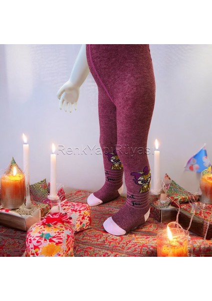 3 Adet %80 Pamuklu Kiz Çocuk Külotlu Çorap