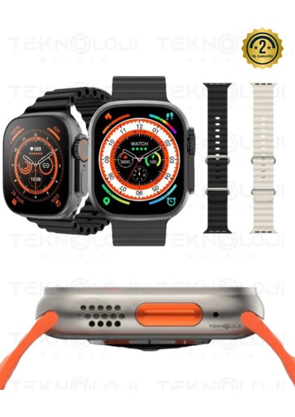 T800 Ultra 49MM Tam Ekran Bt Çağrı Özellikli Akıllı Saat Siyah indirimleri