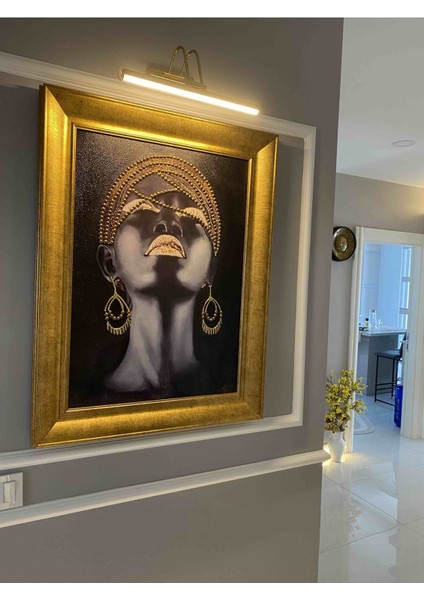 Anahtarlı 50 cm Gold Kasa Sarı Işık Elektrikli Banyo Duvar Ayna Tablo Aydınlatma Flüt Kuğu Aplik fırsatları