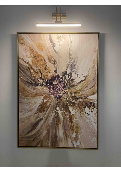 Anahtarlı 50 cm Gold Kasa Sarı Işık Elektrikli Banyo Duvar Ayna Tablo Aydınlatma Flüt Kuğu Aplik indirimleri