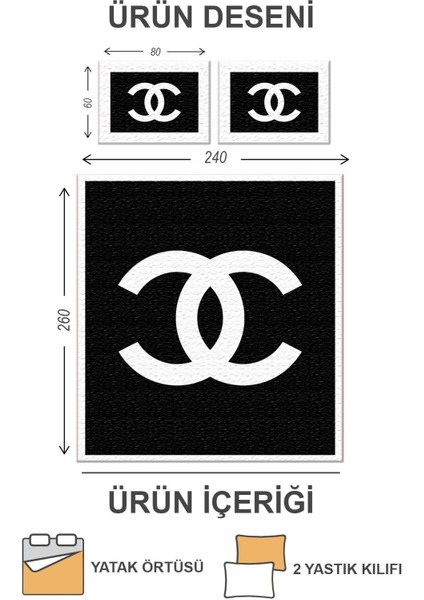 Kapitoneli Pamuk Dolgulu Kadife Kumaş Modern Desenli Premium Kalite Yatak Örtüsü Seti