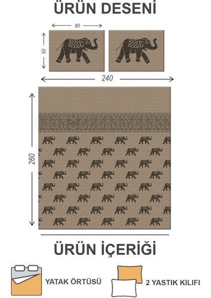 Kapitoneli Pamuk Dolgulu Kadife Kumaş Modern Desenli Premium Kalite Yatak Örtüsü Seti