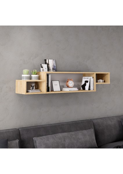 Tv Sehpa Ünitesi Duvar Rafı Safir Meşe LD-5000-R19S