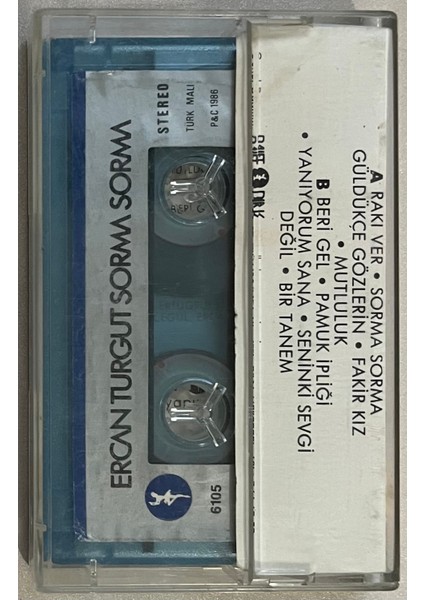 Ercan Turgut Sorma Sorma Kaset (Orjnal Dönem Kağıt Baskı Kaset)