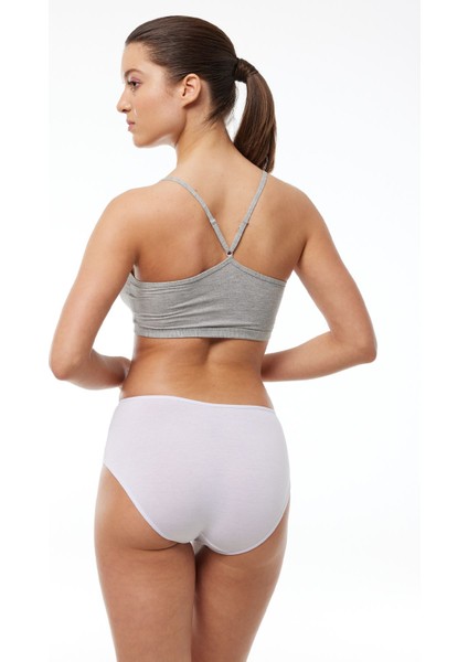 Kadın Beyaz 3 Lü Paket Pamuk Elastan Dantelli Yüksek Bel Slip Külot 150 3M150 modelleri