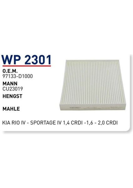 WP2301 Polen Filtresi Hyundai Solaris Iı-Tuscon Iı 1.4-1.6 Crdı-2.0 Crdı MRMOEM-1084435