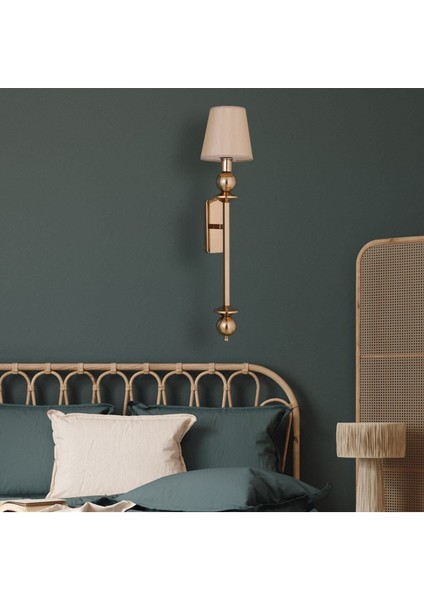 Firenze Modern Bal Rengi Aplik Kumaş Başlık Şık Duvar Apliği fırsatları