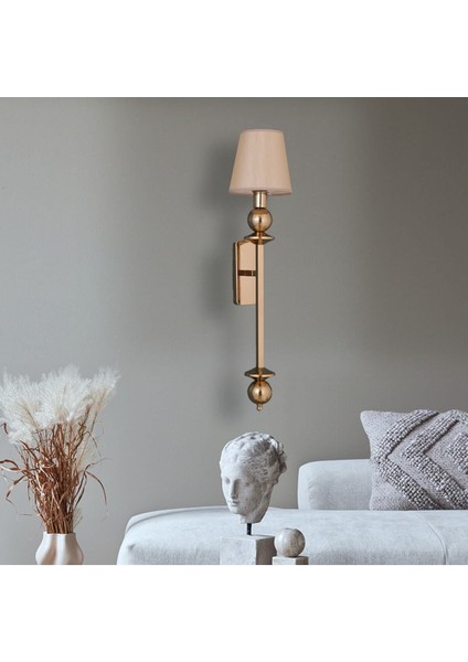 Firenze Modern Bal Rengi Aplik Kumaş Başlık Şık Duvar Apliği indirimleri