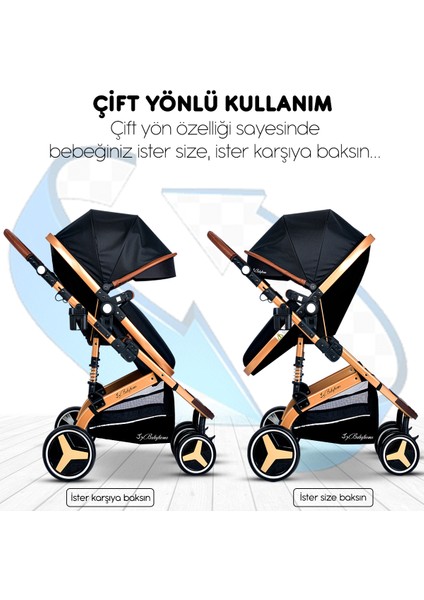 BH-945 Paris Amortisörlü Travel Sistem Bebek Arabası
