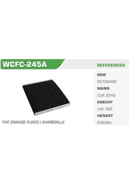 WCFC-245A Polen Filtresi Corsa D Karbonlu Kolı: 68 Ad