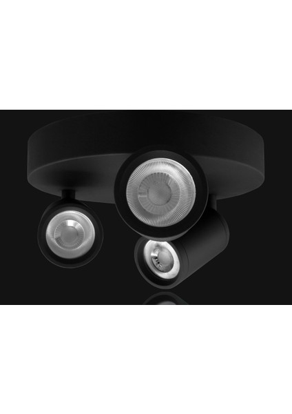 Panasonic LED Ampul Siyah Richi Rich 3lü Spot Modern Aydınlatma GU10 LED Ampul Dahil Gün Işığı 3000 modelleri