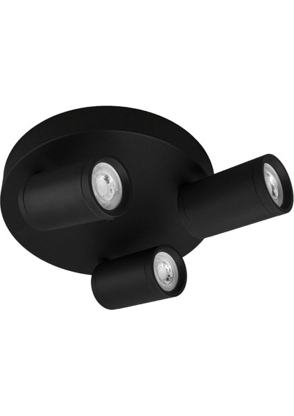 Panasonic LED Ampul Siyah Richi Rich 3lü Spot Modern Aydınlatma GU10 LED Ampul Dahil Gün Işığı 3000 fırsatları