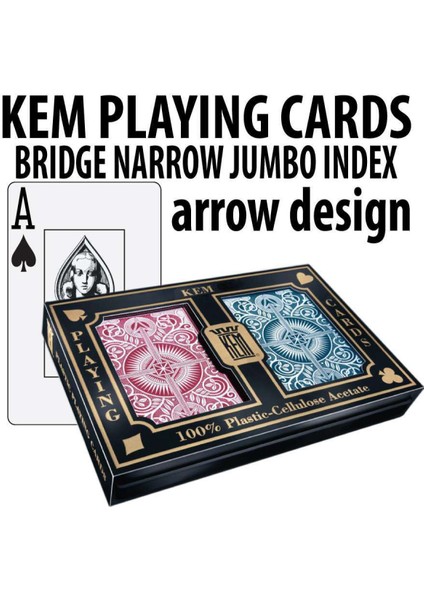 Kem Oyun Kartı 2'li Set Arrow Narrow Bridge Jumbo