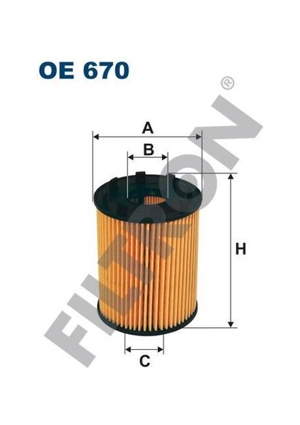 OE670 Yağ Filtresi Opel Corsa C-Corsa D-Astra H-Meriva A Doblo Linea Bravo Punto 1.3jtd 73500049
