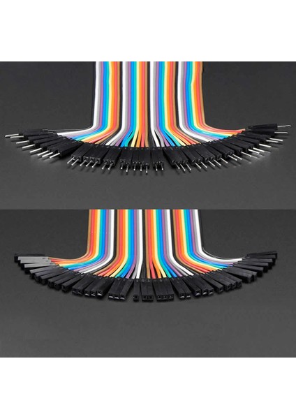 30CM 40 Pin Erkek Dişi Dupont Kablo Ayrılabilir 2.54MM 10 Renk Breadboard Atlama Kablosu Jumper Test Prototip Deneme Devre Bağlantı Tel