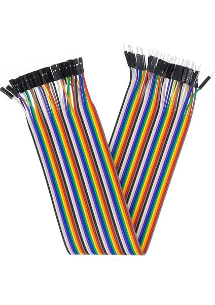 30CM 40 Pin Erkek Dişi Dupont Kablo Ayrılabilir 2.54MM 10 Renk Breadboard Atlama Kablosu Jumper Test Prototip Deneme Devre Bağlantı Tel