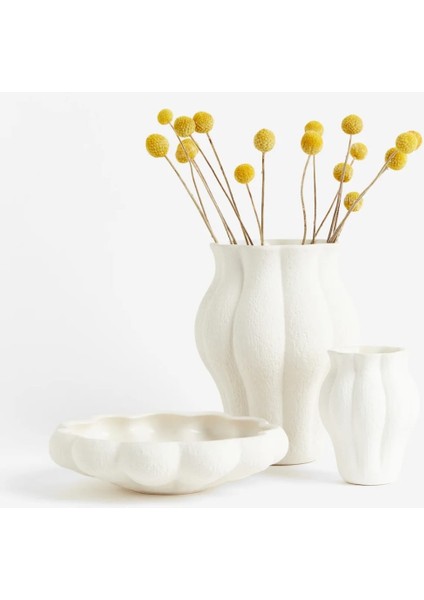 Küçük Stoneware Vazo - Beyaz modelleri