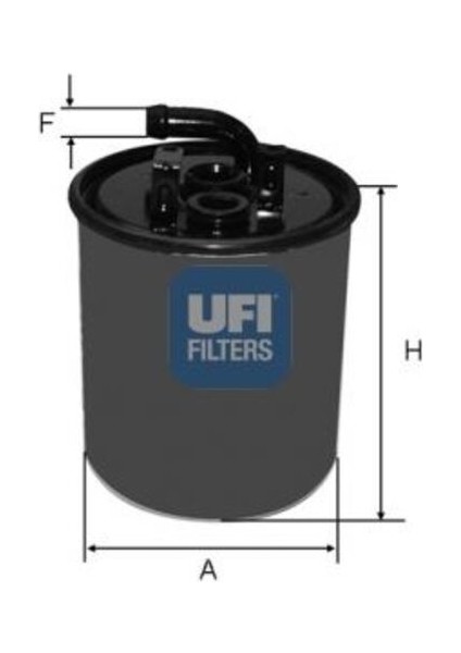 Ufı 24.416.00 Yakıt Filtresi Mercedes OM668 OM611 W168 W414 W638 B901 B905 A6680920101