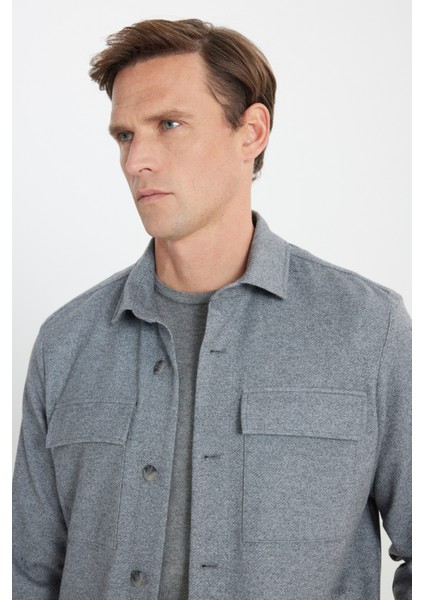 Relax Fit Rahat Kesim Gömlek Yaka Diagonal Desenli Esnek Takım Elbise Ceketi fırsatları