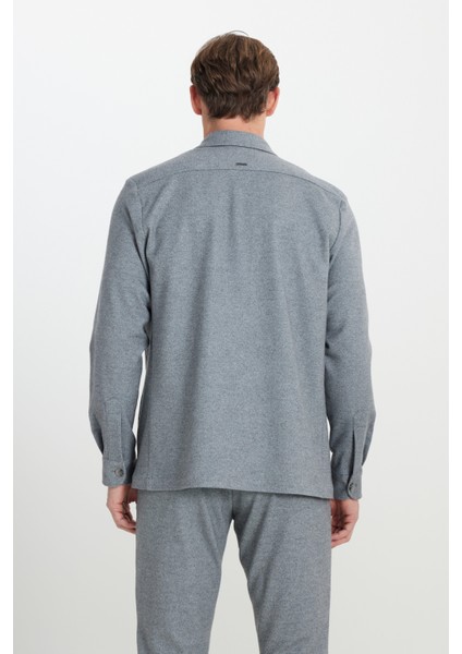 Relax Fit Rahat Kesim Gömlek Yaka Diagonal Desenli Esnek Takım Elbise Ceketi indirimleri