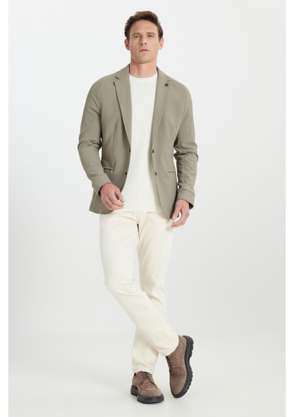 Slim Fit Dar Kesim Mono Yaka Fermuarlı Cepli Takım Elbise Ceketi fiyatları