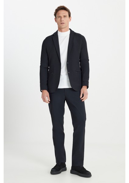 Slim Fit Dar Kesim Mono Yaka Fermuarlı Cepli Takım Elbise Ceketi fiyatları