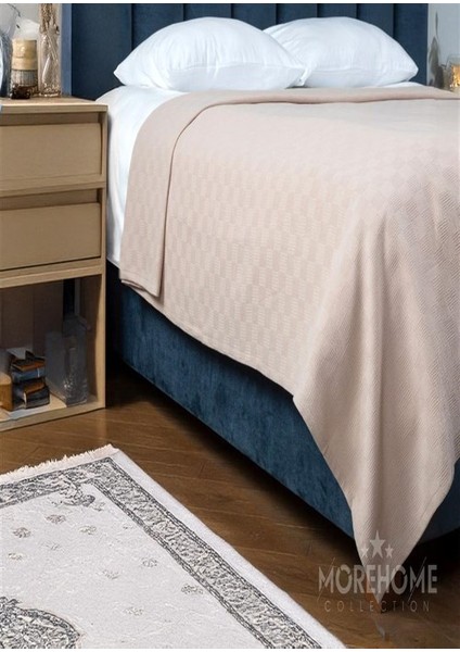 Çift Kişilik Pamuklu Pike 240 x 260 Bej