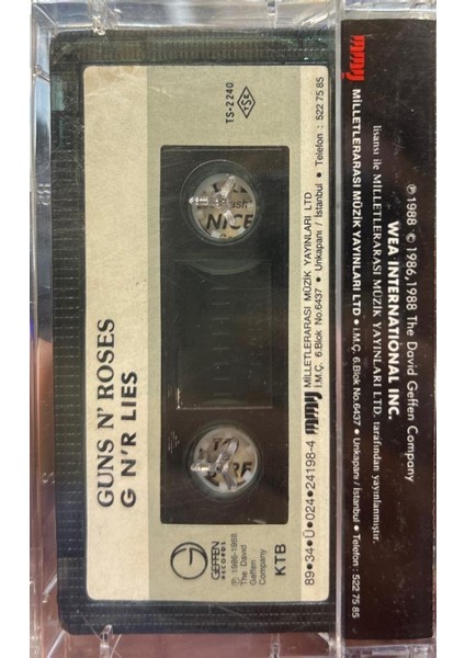 Guns N' Roses – G N' R Lies 1989 Baskı (Kaset)