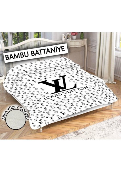 Dekoratif Modern Desenli %100 Bambu Kumaşlı Battaniye