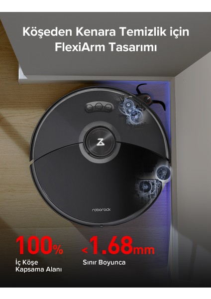 S8 Maxv Ultra Akıllı Robot Süpürge Siyah