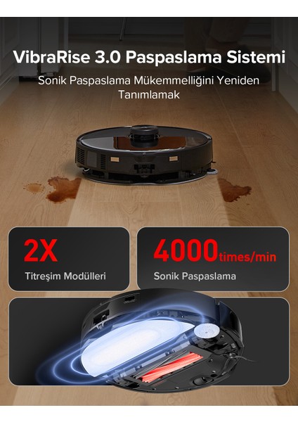 S8 Maxv Ultra Akıllı Robot Süpürge Siyah