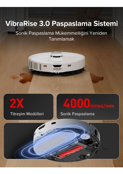 S8 Maxv Ultra Akıllı Robot Süpürge Beyaz