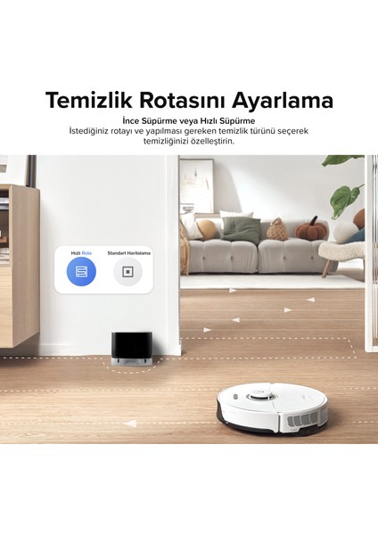 S8 Sonic Mopping Akıllı Robot Süpürge S8 Beyaz